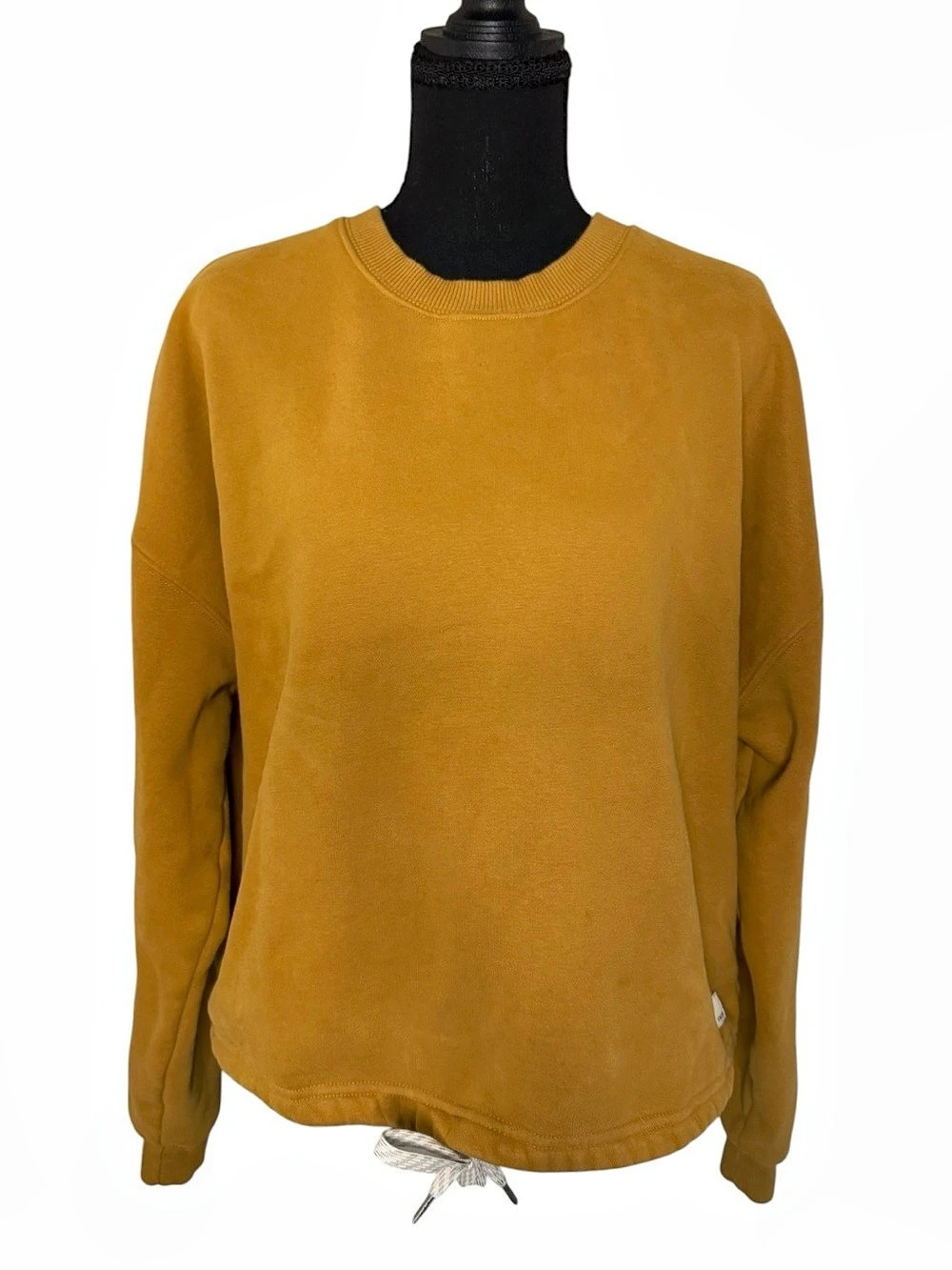 vuori Restore Oversized Crew Mustard Crewneck Sweatshirt Size Medium